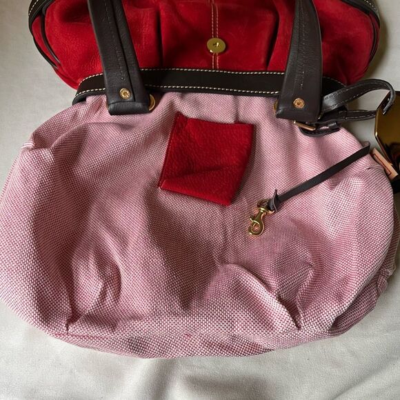 Dooney & Bourke Hayden Panettiere Red Suede Tote Bag Limited Edition Handbag - Picture 12 of 14